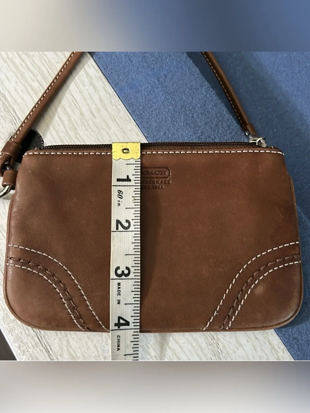 Coach leather wristlet